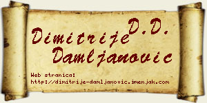 Dimitrije Damljanović vizit kartica